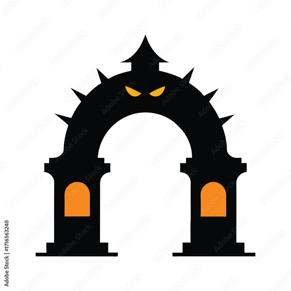 Fototapeta premium haunted arch vector art
