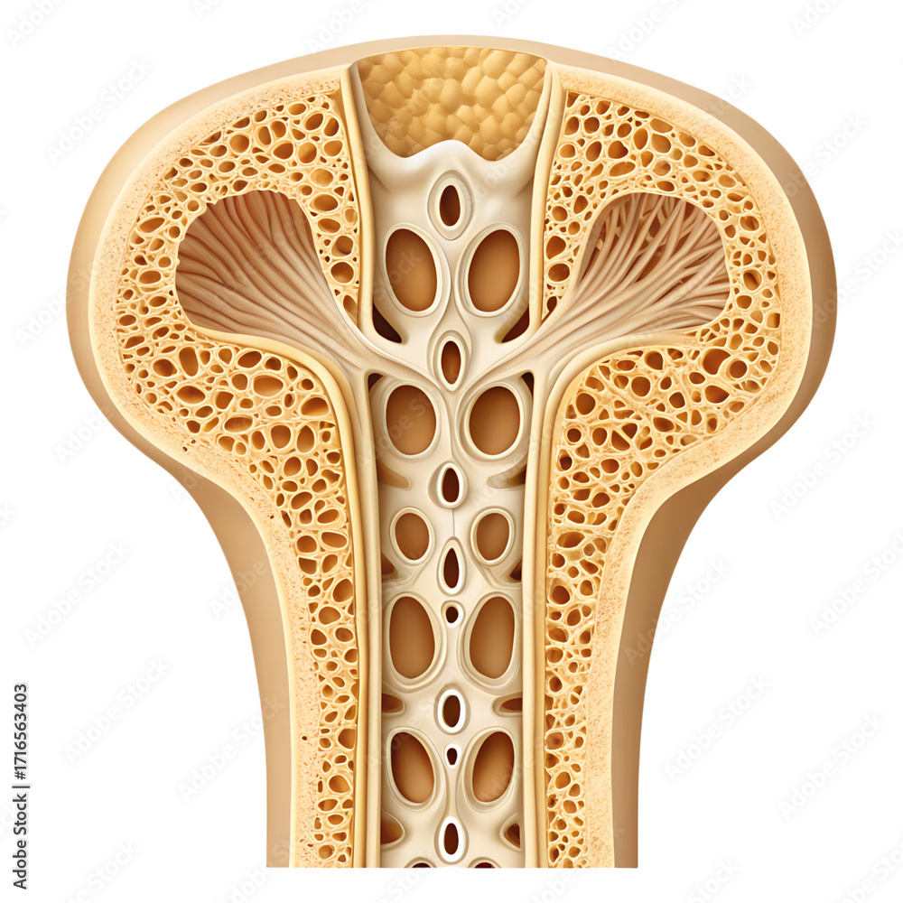Naklejka premium Bone structure isolated on transparent background