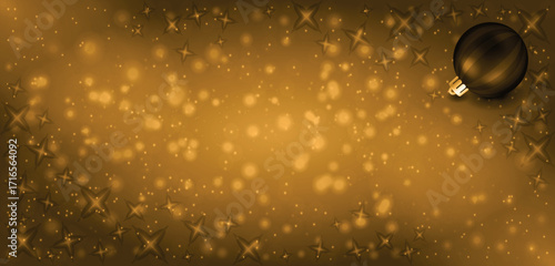 Golden grunge Christmas background, Christmas wishes background, Winter Snowfall Christmas background, Flying snow flakes and stars on winter Golden background. snowflake template. Vector illustration