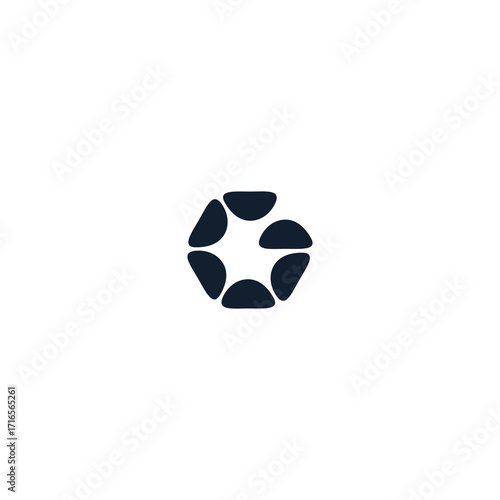 G stone logo with hexagonal pattern