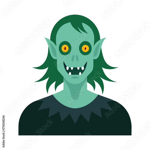 haunted shrunken head vector art