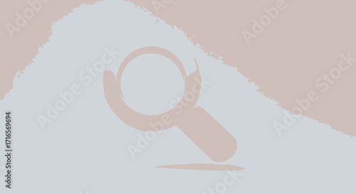 Magnifying glass icon on a textured background.