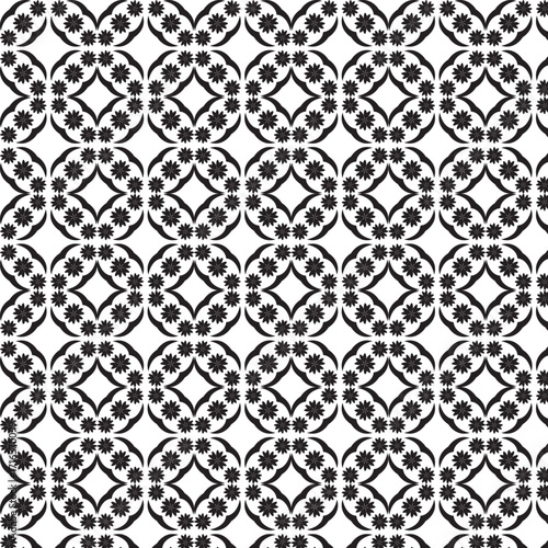 Elegant Seamless Floral Geometric Pattern Background 
