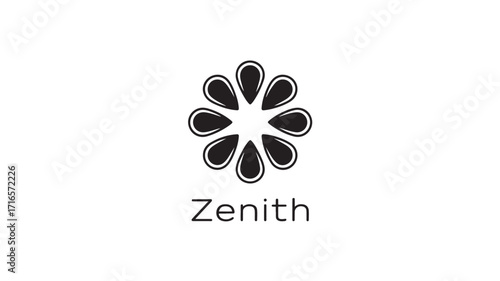 Abstract zenith logo design representing growth balance and harmony