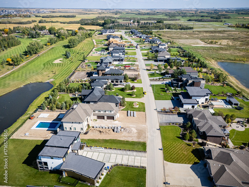 Aerial View of Greenbryre Golf and Residential Community near Saskatoon, Saskatchewan