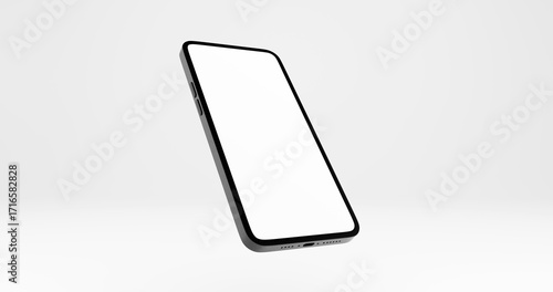 Schilderij op canvas Minimal smartphone screen perspective angle mockup