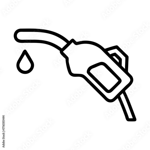 Fuel nozzle close-up, minimalistic style, black and white, copy space - 2