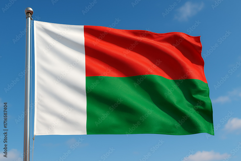 Obraz premium Madagascar flag waving