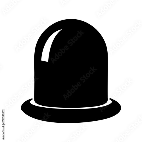 Emergency Alert Beacon Silhouette Symbolizing Safety and Response in Critical Situations