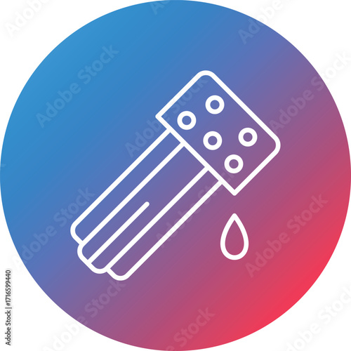 Churros Line Gradient Circle Background Icon