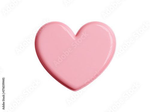Heart Love icon. 3D isolated on transparent background, Clipart png
