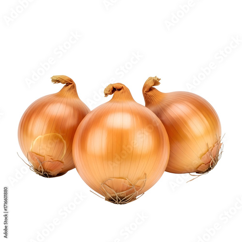 Wallpaper Mural Three brown onions isolated on transparent background Torontodigital.ca