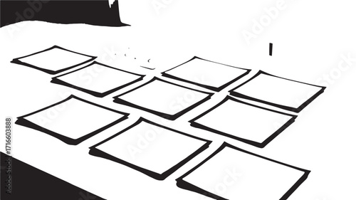 Close-up view of a music production workstation with nine empty pads ready for beat creation and musical composition