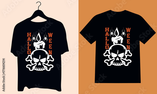 Black and blank t-shirt print template for men's fashion clothing design and apparel illustration,Halloween, Happy Halloween 31 October, Fashionable apparel designs: blank cotton t-shirt templates,