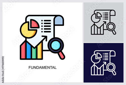 Fundamental icon Multi Style Vector Illustration 