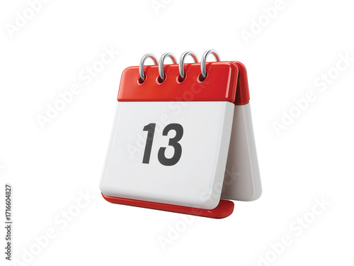  Calendar Date  icon. 3D isolated on transparent background, Clipart png