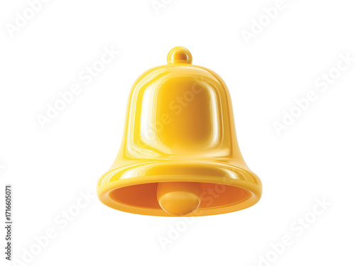   Notification Bell  icon. 3D isolated on transparent background, Clipart png