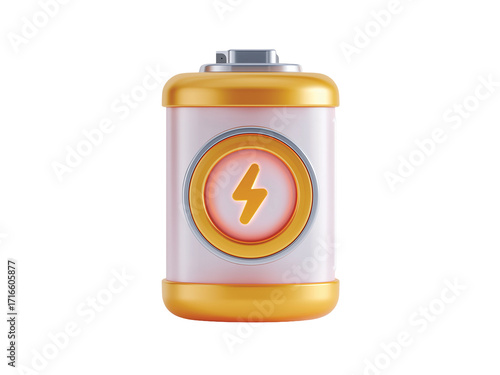  Battery Charging icon. 3D isolated on transparent background, Clipart png