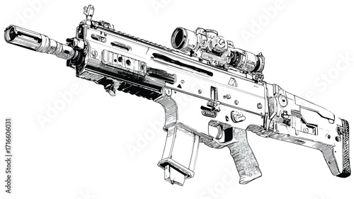 Adaptive Combat Rifle Gun for Shooting Continuance