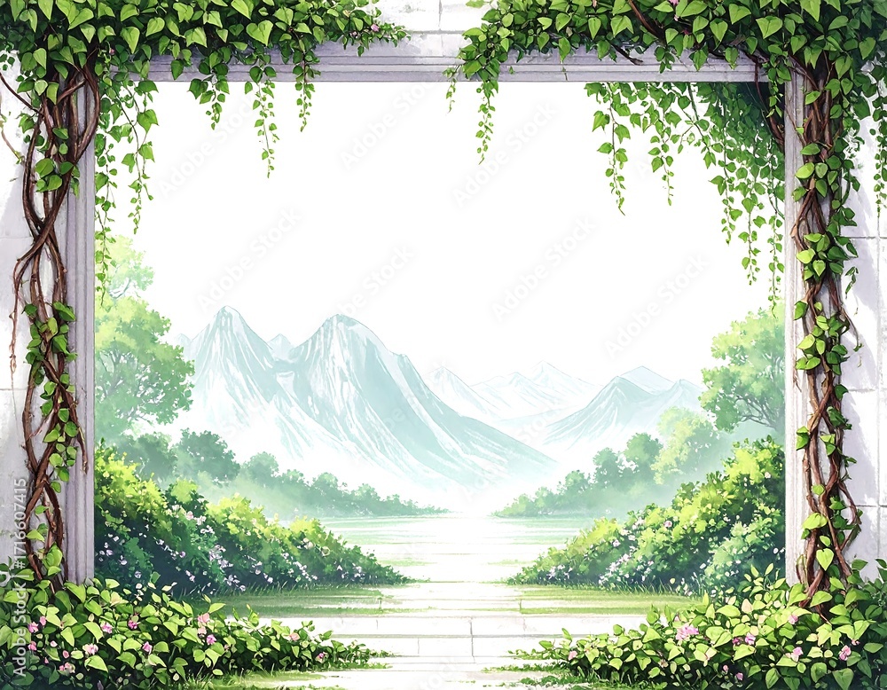 Obraz premium Whimsical garden archway