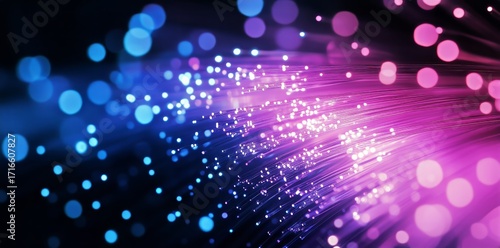 Colorful Light Trails With Vibrant Particles Creating a Dynamic Visual Experience.