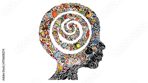 Spiral Shape Child Psychology Symbol for Design Projects