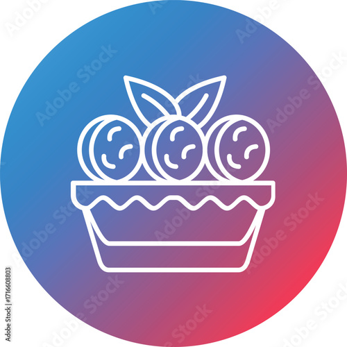 Ratatouille Line Gradient Circle Background Icon