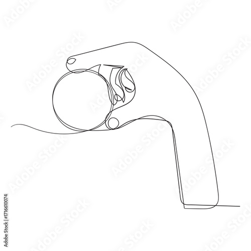 hand drawn doodle hands put coins illustration in continuous line art style vector isolated