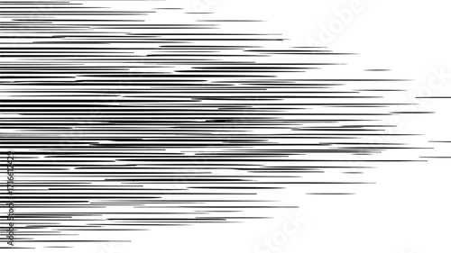 Dynamic Horizontal Comic Speed Lines for Swift Motion