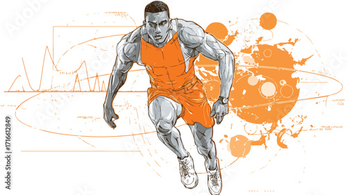 Dynamic Sports Vector Illustration for People, Athletic Activities, Healthy Lifestyle Concepts