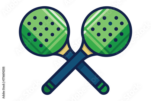 Get Ready to Play Pickleball with this Crisp, Clean Racket Design - Perfect for Sport, Recreation, and Fun Projects
