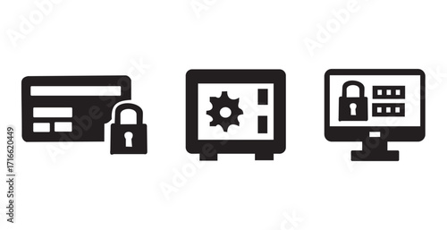 computer lock icon  lcd pic r...