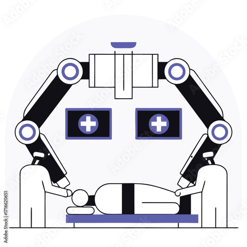 Patient undergoing radiotherapy treatment in a modern hospital representing healthcare technology an