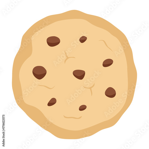 Chocolate Chip Cookie Illustration