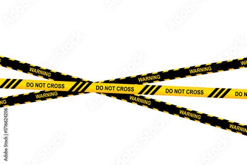 Caution tape of police barrier