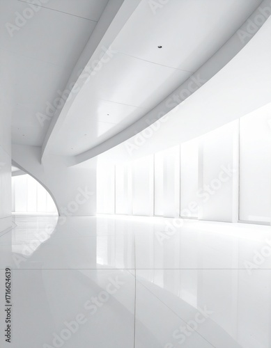 Wallpaper Mural Abstract white architectural 3d rendering Torontodigital.ca