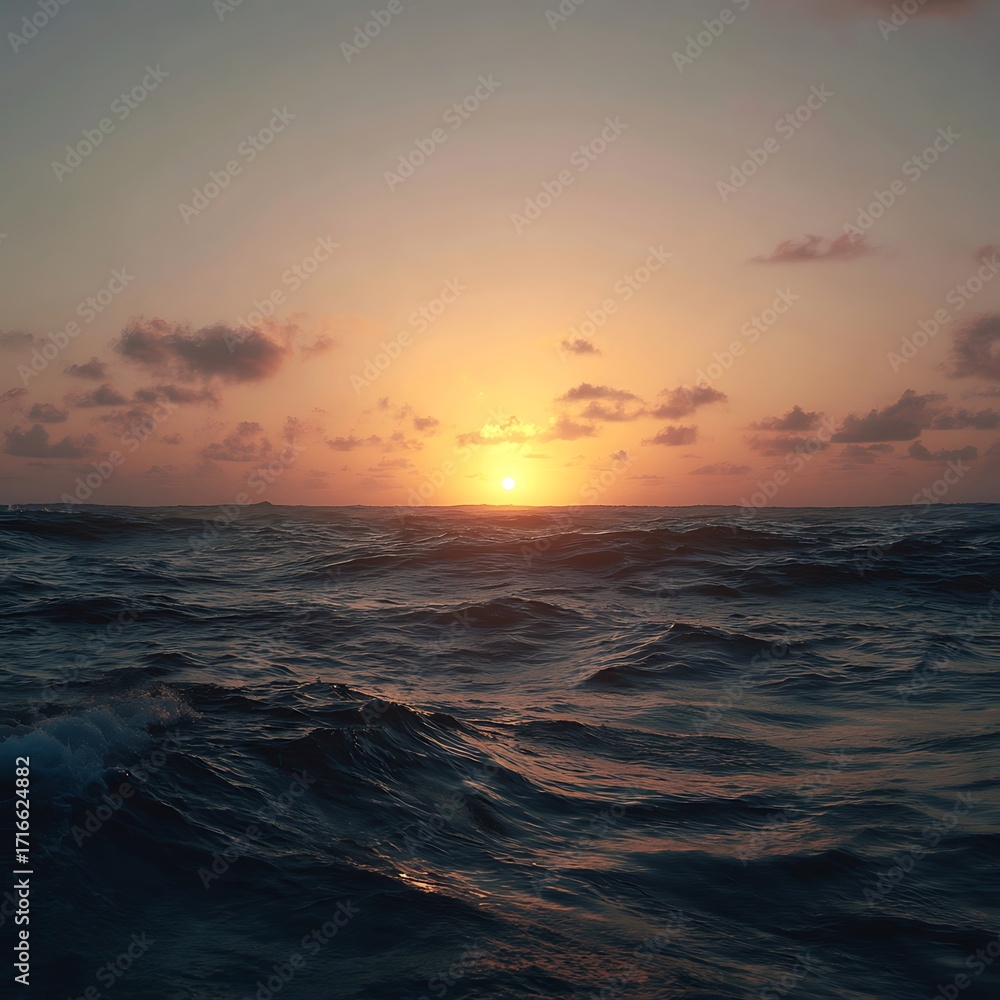 Obraz premium sunset in the sea