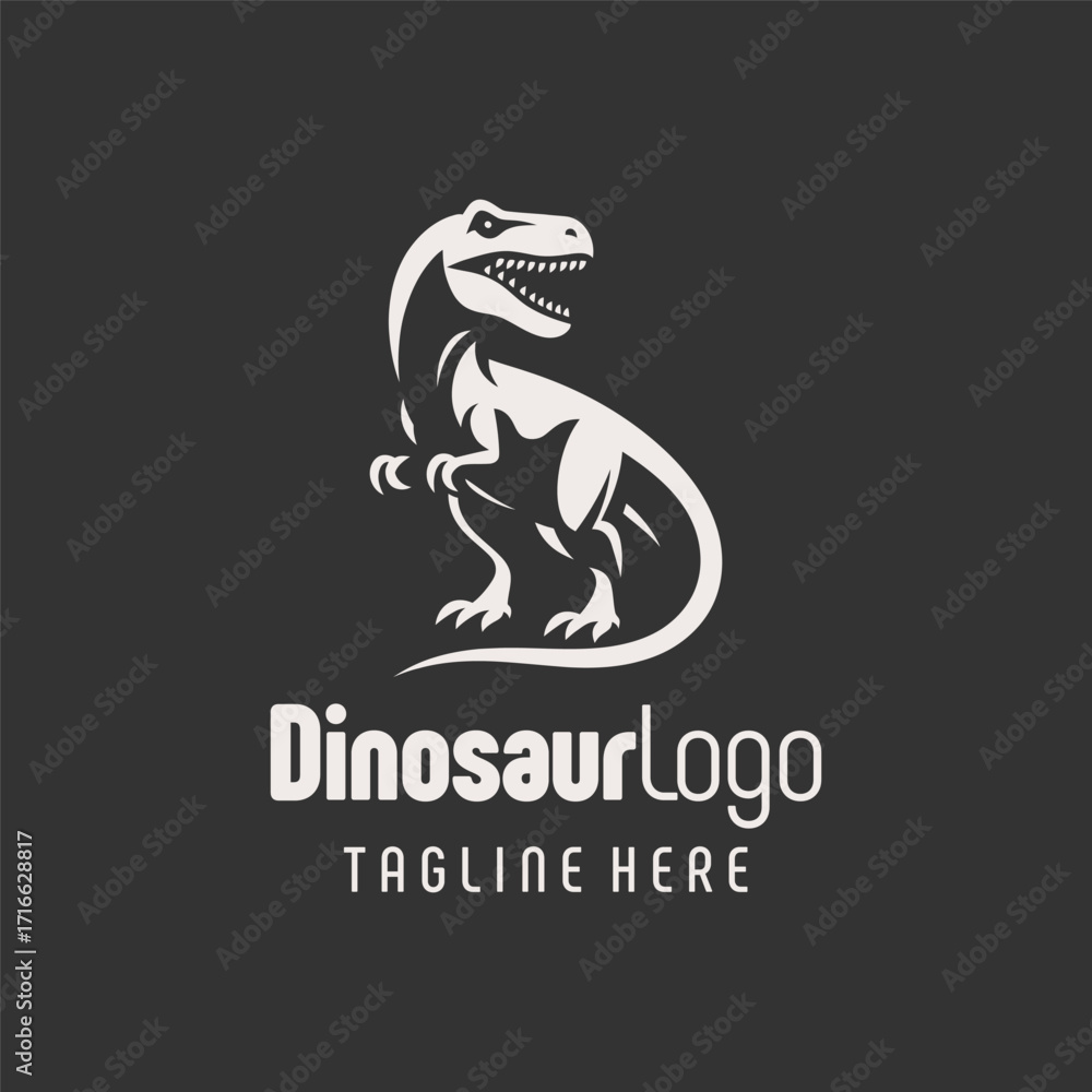 Obraz premium Iconic Dinosaur Mark Logo Design