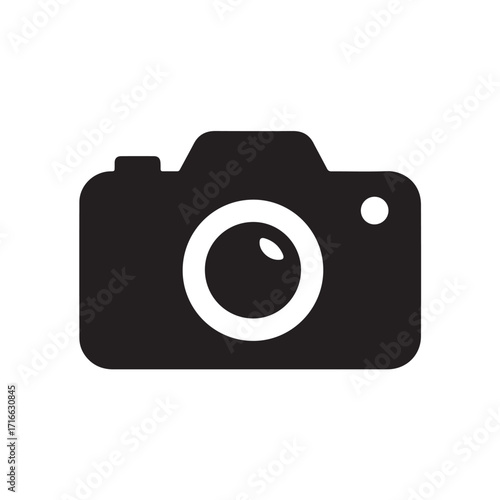 Black Camera Icon for Photography and Media Applications