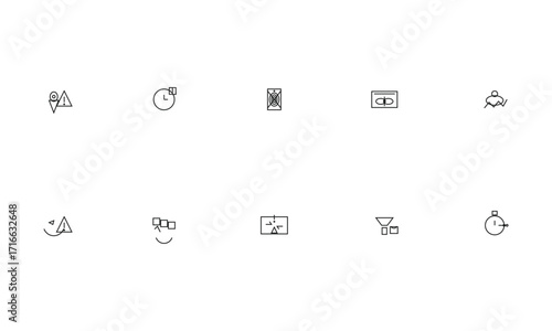 Security & Privacy Behavioral AI Icons – 10 Outline Editable Vector Icons | Threat Detection, Data Safety, Compliance
