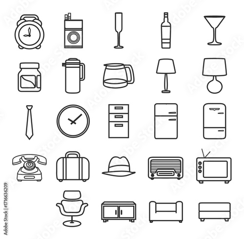 set of household appliances