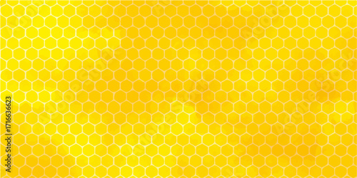Seamless honey beehive pattern with yellow dots, a geometric wallpaper design with a textured hexagon comb illustration. beehive, hive, artistic, repeat, orange, backgrounds, cell, textured, wax, arts