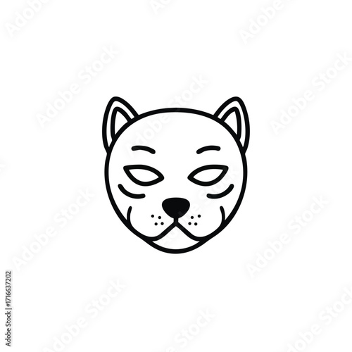 Cat Mask Logo Icon Illustrator Vector