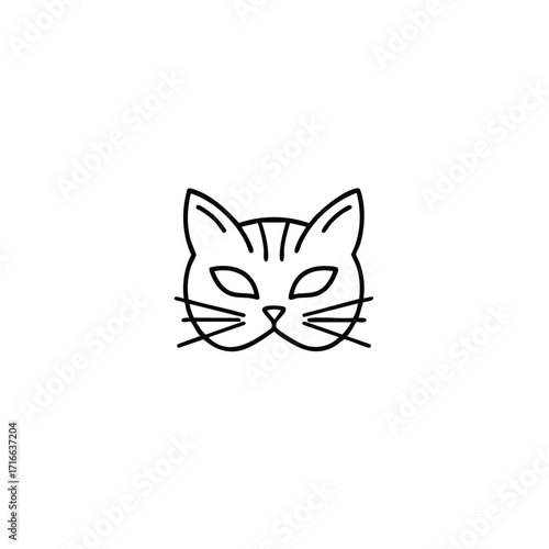 Cat Mask Logo Icon Illustrator Vector