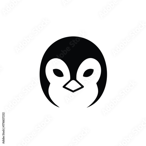 Penguins Mask Logo Icon Illustrator Vector