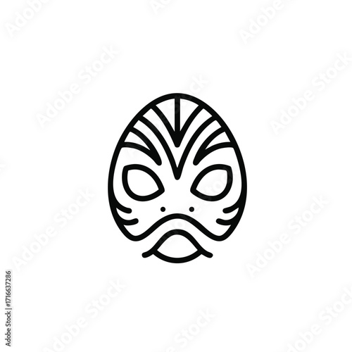 Fish Mask Logo Icon Illustrator Vector