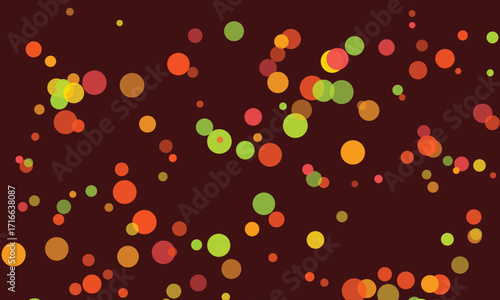 Abstract dark background with colorful circles simple and clean design