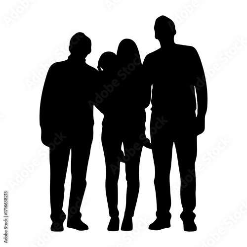 Family group embracing embrace people