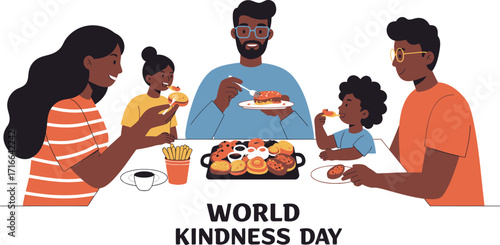Sharing a meal on World Kindness Day