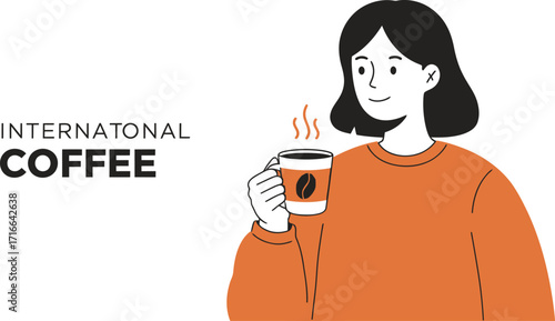 International Coffee Day Celebration Enjoying A Hot Drink